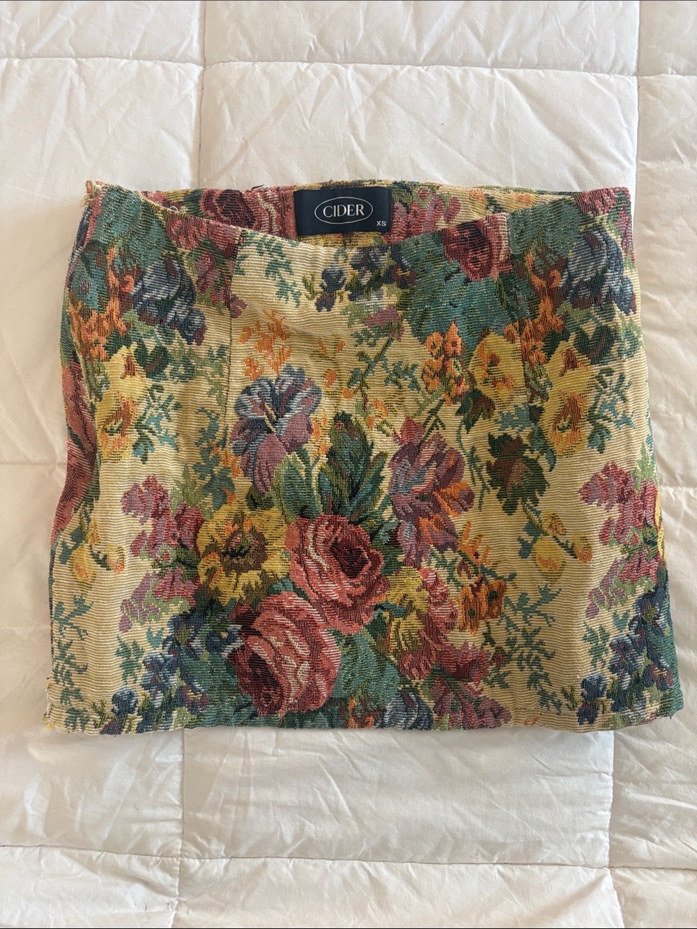 Fairy Core Floral Tapestry Mini Skirt- X Small Coquette Cottage Core